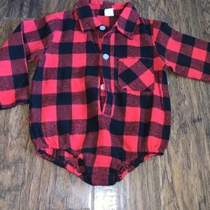 Boys Buffalo Plaid Onesie
